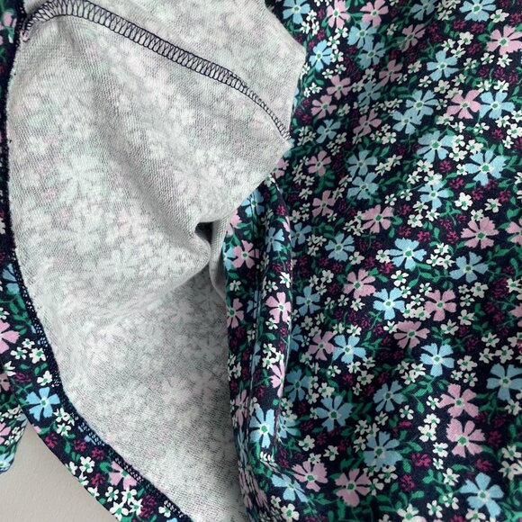 J. Crew Floral French Terry Sweatshirt Size L Blue Green NWOT - Picture 9 of 14